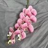 Flores de Orquídea Phalaenopsis Artificiales para Decoración del Hogar, Arreglos para Bodas, Flores Falsas al Por Mayor, Mariposa con Textura Impresa
