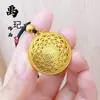 Colar Bússola Oito Tesouros de Lótus Vazado Banhado a Ouro Vietnamita Exquisito Alta Retenção de Cor Bússola da Fortuna Oito Tesouros Venda por Atacado