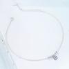Tobillera de plata de ley 925 al por mayor para mujer, temperamento, adornos para el pie del Ojo del Diablo, joyería de plata de ley de moda europea y americana