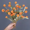 Color Otoño Simulado Bola Dorada Boda Flores Falsas Color Caramelo Color Café Salón de Bodas Decoración Suave Flores de Seda Flores de Exterior