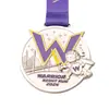 Medallas de metal personalizadas para carreras nocturnas transfronterizas, maratones y eventos deportivos escolares con logotipos personalizados