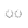 Aretes de Plata 925 con Diseño Irregular Roto Estilo ins Nicho Temperamento Sentido Avanzado Aro Pendiente Hebilla de Oreja Moda Aretes Personalizados