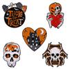Broche de Aleación Halloween Transfronterizo Serie Calaveras Calavera Calabaza Araña Punk Insignia Joyería Oscura