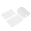 Raspador de color nuevo, raspador de plástico de tres piezas para crema, cortador de pasteles DIY, raspador de plástico trapezoidal