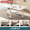 Mesa Plegable Rectangular Mesa de Comedor Apartamento Pequeño No Requiere Instalación Móvil Mesa de Comedor Simple Escritorio Plegable para Computadora