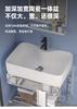 Lavabo simple con combinación de gabinete, mini lavabo de pared, lavabo para baño de apartamento pequeño, inodoro, balcón, cerámica
