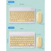 Teclado e mouse Bluetooth portáteis ultrafinos para tablet iPad de 10 polegadas, telefone Android, teclado Bluetooth 7 idiomas pequenos