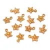 Pingentes DIY Coração Flor Animal Estrela Folha Pimenta Charms Aço Inoxidável Banhado a Ouro Real Ecológico Joias