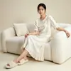 Nuevo Vestido Pijama 2026 para Mujer, Primavera/Verano, Volantes, Mangas Cortas, Holgado, Casual, Se Puede Usar al Aire Libre, Ropa para el Hogar, Cómodo, con Almohadillas para Sujetador Incorporadas