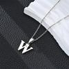 Colar de Aço Inoxidável Simples Pequeno 26 Colar do Alfabeto Inglês Moda Feminina Personalizada Nicho High-end Clavícula Cadeia