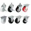 Rueda universal ligera de 1.5 pulgadas 2 pulgadas base plana de goma rueda universal estante ruedas para muebles