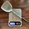 Espátula de Acero Inoxidable para Cocina Casera, Espátula de Hierro Engrosada, Espátula para Freír, Cuchara Ranurada, Mango de Madera, Juego de Utensilios de Cocina Anti-Quemaduras