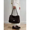 Bolsos de nicho coreanos, bolsos tote de mujer de gran capacidad, bolsos de hombro de moda y casual para el día a día, bolsos simples de cuero genuino para el antebrazo