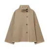 Estilo Europeo Transfronterizo Z 2026 Nueva Moda Temperamento Amazon Ropa de Mujer al por Mayor Abrigo de Cuello Alto de Manga Larga 7522264