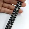 Cinta Jacquard Bordada de 1 cm de Ancho Adorno de Encaje Estilo Étnico Cinta Tejida Manualidades DIY Decoración de Ropa Cinta de Tela