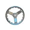 Manivela Redonda de Hierro Fundido con Volante Giratorio Cromado y Agujero Pasante, Accesorios para Torno con Agujero Pequeño 3 pulgadas 3.5 pulgadas 4 pulgadas 5 pulgadas