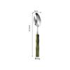 Cubiertos de Acero Inoxidable 304 Cuchillo Tenedor Cuchara Traje de Cubiertos para Hotel Europeo y Americano Creativo Acrílico Blanco Glaciar Bambú Cuchillo Tenedor
