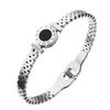 Nuevo Pulsera de Acero de Titanio para Mujer, Pulsera de Resorte de Número Romano de Acero de Titanio de Lujo Ligero de Alta Venta en Nicho, No se Desvanece