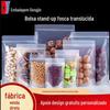 Saco autovedante fosco transparente saco de embalagem de alimentos com aroma de biscoito de floco de neve saco de embalagem interno para bolo de gelatina de couro de burro