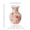Vaso de Porcelana Azul e Branco, Simples e Moderno, Pintado à Mão, Estilo Ins de Alta Qualidade, Arranjo de Flores para Sala de Estar, Decoração Suave de Luxo Leve, Recipiente Decorativo para Flores de Mesa