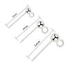 Aretes de Plata Esterlina 925 con Anillos Colgantes, Aretes de Cabeza Grande, Aretes, Pines de Cabeza Redonda con Aretes de Anillo, Pines de Bola, Accesorios de Joyería DIY