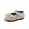 Zapatos de Cuero para Niños 2026 Otoño Nuevo Estilo Infantil Estilo Coreano Elegantes Zapatos Individuales de Flor para Niña Boca Baja Zapatos de Princesa Modernos