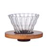 Funil de café em vidro borossilicato espesso com alto teor de borosilicato, bule de café manual com filtro, copo de vidro listrado, filtro de café por atacado