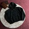Moletom com capuz cinza de estilo retrô americano com estampa de estrelas, masculino, modelagem solta, jaqueta casual com zíper para o outono