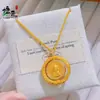 Nueva Llegada en la Joyería: Colgante Redondo Bebé Buda de la Suerte, Joyería de Oro Arena Vietnamita para Mujer, Mismo Estilo que en Transmisión en Vivo, Mayoreo