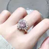 Anel Aberto Série Rosa Cintilante Tilianni Design de Luxo Leve Francês Estilo Doce Cool Anel de Moda