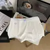 5062 Shorts de Algodão Antibacteriano de Segurança Simples Estilo Coreano com Acabamento de Renda Macia Leggings Dois em Um para Meninas