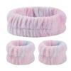 [Exclusivo da Amazon] lavagem facial máscara de maquiagem banheiro de casa faixa de cabelo pulseira de lavagem facial terno faixa de cabelo terno