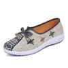 Zapatos de Tela Estilo Nuevo de Primavera y Otoño Old Beijing para Mujer, Cómodos, Ligeros, de Suela Suave para Mamá, Planos, Estilo Étnico, Casuales para Mujer