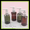 Frasco plástico de 100ml com pump de clipe, ombro inclinado, para limpador facial, frasco de amostra de shampoo, frasco com pump removedor de maquiagem
