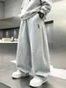 Pantalones de chándal holgados de pierna ancha para niños, primavera y otoño, color liso, casual, deportivos, largos, para niños medianos y grandes, marca de moda, pantalones de pierna recta, otoño