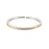 Pulsera Quartet Plata Pura 9999 Esterlina Chapada en Oro de 24 Quilates Pulsera Dorada de Alto Grado Nicho Pulsera Sólida Regalo