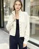 Cardigan de Tricô Gola Alta Europeu e Americano Transpassado Duplo Feminino Novo Estilo Outono e Inverno Suéter Jaqueta Feminina Top Casual Versátil