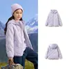 Ropa Infantil Balabala Chaqueta de Plumas para Niños Abrigo Capa Interior Cálida para Niños y Niñas Top Chaqueta de Plumas Cerdo Color Té con Leche