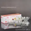 Conjunto de tigelas de vidro transparente com padrão de diamante para salada, arroz e sopa com caixa colorida presente de inauguração de evento
