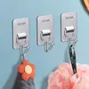 Ganchos de Aço Inoxidável para Banheiro e Cozinha Sem Furo Ganchos de Parede para Casacos Ganchos Adesivos para Toalhas Ganchos Adesivos de Metal Ganchos Fortes