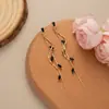 Brincos Longos com Franjas Elegantes de Folha, Acessórios de Verão Estilosos e da Moda para Mulheres
