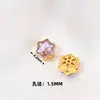 Nuevo anillo de cobre bañado en oro con incrustaciones de diamantes, caja mágica, cara de anillo pasante, accesorios de joyería hechos a mano con cuentas para pulsera y collar de cristal DIY