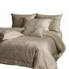 Novo modelo 2026 conjunto de quatro peças em jacquard texturizado 100% algodão conjunto de cama de cetim de algodão puro para quarto principal