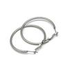 Acero inoxidable 316L acero titanio aretes de aro grande en espiral versátiles clip de resorte hebilla de lazo de camarón aretes en espiral joyería
