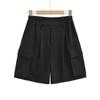 Ins Verão Sensação de Gelo Estilo Americano Secagem Rápida Calças Cargo de Bolso Grande com Cintura Elástica Shorts Soltos de Comprimento Médio Calças Casuais