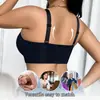 Venta Caliente Transfronteriza Estilo Europeo y Americano Sujetador Sin Aros Tallas Grandes Push-up Borde de Encaje Hueco Diseño Transpirable En Stock Lencería Mujer