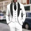 Terno de Comércio Exterior Transfronteiriço Terno Masculino Casual de Negócios Três Peças Estilo Coreano Slim Terno Casamento Padrinhos Vestido