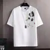 Venta Directa de Fábrica Camiseta de Verano para Hombre de Manga Corta Marca de Moda Dobladillo Redondo Top Holgado Juventud Color Sólido Camiseta Versátil