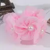 Tiara de flor infantil feita à mão Pulseira de flor de pulso elástico Faixa de cabelo Prato de dança Faixa de cabelo atacado