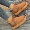 Zapatos de Algodón de Terciopelo Transfronterizo Nuevo 2025 para Mantener Caliente y Aumentar el Comercio Exterior de Suela Gruesa para Exterior Talla Grande Botas de Nieve para Mujer